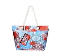 DonDon Bolso de playa grande impermeable con cremallera Retro Chic