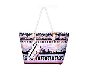 DonDon Bolso de playa grande impermeable con cremallera Viva Vida