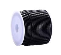 DonDon Cinta de cuero negro - DIY Rollo de 20 metro 1,5 mm de ancho
