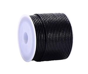 DonDon Cinta de cuero negro - DIY Rollo de 20 metro 1,5 mm de ancho