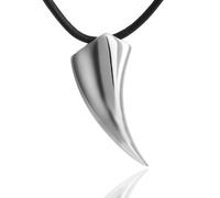 DonDon Collar de Cuero para Hombre 50 cm con Colgante de Acero Inoxidable - Diferentes Modelos