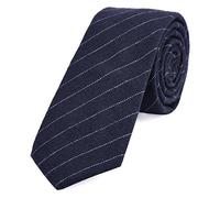 DonDon Corbata de rayas de algodón para hombres de 6 cm