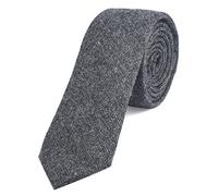 DonDon Corbata estrecha de algodón para hombres de 6 cm a cuadros