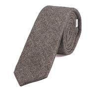 DonDon Corbata estrecha de algodón para hombres de 6 cm a cuadros