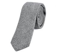 DonDon Corbata estrecha de algodón para hombres de 6 cm - gris claro