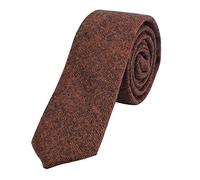 DonDon Corbata estrecha de algodón para hombres de 6 cm - naranja negro