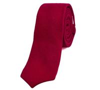 DonDon Corbata estrecha de algodón para hombres de 6 cm - rojo