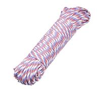 DonDon Cuerda de 30 Metros de Nylon Cuerda de Paracord Cuerda de Supervivencia para Actividades al Aire Libre, para Camping y para Manualidades 4 mm - 7 filamentos Rojo-Azul-Blanco