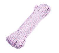 DonDon Cuerda de 30 Metros de Nylon Cuerda de Paracord Cuerda de Supervivencia para Actividades al Aire Libre, para Camping y para Manualidades 4 mm - 7 filamentos Blanco-Rojo-Azul