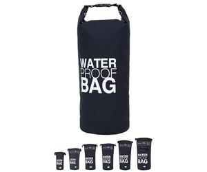 DonDon Dry Bag Bolsa Impermeable 2l, 5l, 10l, 15l, 20l, 30l con Bandolera - Negro 15 Liter