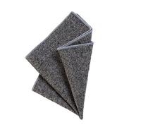 DonDon Pañuelo 23 x 23 cm auto-plegable fabricado de algodón con estilo tweed monocromo gris oscuro