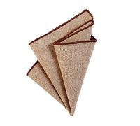 DonDon Pañuelo 23 x 23 cm auto-plegable fabricado de algodón con estilo tweed monocromo marrón claro 2