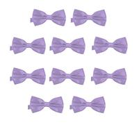 DonDon Set de 10 Pajarita para hombre de 12 x 6 cm ajustable y lista para usar - Lila