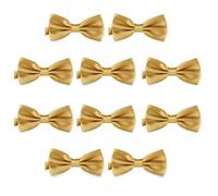 DonDon Set de 10 Pajarita para hombre de 12 x 6 cm ajustable y lista para usar - Oro