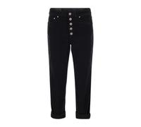 Dondup - Koons - Pantalones de terciopelo a rayas múltiples botones joya - Jeans - Mujer - Negro - W29 -