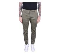 Dondup - Pantalones Chinos Slim de Algodón Elástico - Trousers - Hombre - Verde - W35 -