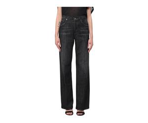 Dondup - Vaqueros Anchos Negros Corte Relajado - Jeans - Mujer - Negro - W30 -