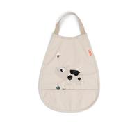 Done by Deer Babero con diseño de parent, Tiny Farm Beige, 35 x 26,5 cm