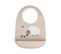 Done by Deer Babero de silicona - Ajustable con dos botones en el cuello - Babero con bolsa de recogida - Hecho de silicona de grado alimenticio, libre de BPA y otras sustancias nocivas, 27 x 19 x 4