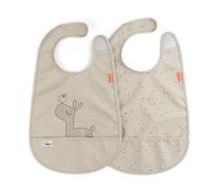 Done by deer Baberos con velcro Lalee 2-pack Sand