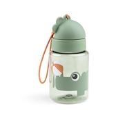 Done by Deer Botella con pajita Croco Playground Verde - Botella a prueba de fugas 280 ml - Botella: Tritan. Boquilla: 100% silicona de calidad alimentaria. Tapa: PP. Pajita de polietileno