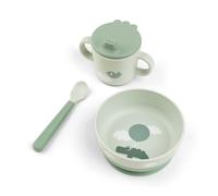 Done by Deer Foodie vajilla First meal con ventosa Happy clouds Verde