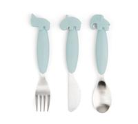 Done by deer Juego de cubiertos Deer Friends Easy-grip 3 piezas Blue