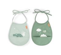 Done by Deer Mini baberos de bolsillo, 2 unidades, color verde cocodrilo