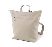 Done by Deer Mochila cambiador plegable y dos ganchos para cochecito. Bolsa para pañales de 100% poliéster reciclado con revestimiento de poliuretano, beige, 45 x 15 x H 40 cm. Wickelunterlage: 55 x