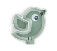 Done by deer Plato infantil Birdee Stick&Stay Ø12 cm Green