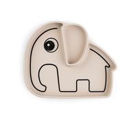 Done by deer Plato infantil Elphee Stick&Stay 17x20 cm Sand