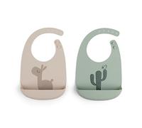 Done by Deer Silicona baberos 2-pack Lalee Arena/Verde