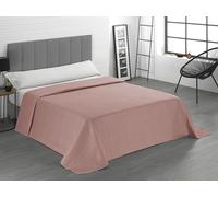 Donegal Collections Colcha Bouti Cama 105 - Colcha Cama 105/120 Lisa Acolchada y Reversible Coral - Colchas Cubrecama Primavera Verano Fresca, Acolchado Fino y Microfibra Extrasuave