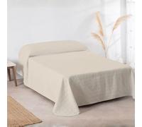 Donegal Collections Colcha Bouti Cama 105 - Colcha Cama 105/120 Lisa Acolchada y Reversible Crema - Colchas Cubrecama Primavera Verano Fresca, Acolchado Fino y Microfibra Extrasuave