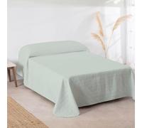 Donegal Collections Colcha Bouti Cama 150 - Colcha Cama 150/160 Lisa Acolchada y Reversible Aguamarina - Colchas Cubrecama Primavera Verano Fresca, Acolchado Fino y Microfibra Extrasuave