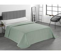 Donegal Collections Colcha Bouti Cama 150 - Colcha Cama 150/160 Lisa Acolchada y Reversible Mint - Colchas Cubrecama Primavera Verano Fresca, Acolchado Fino y Microfibra Extrasuave