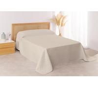 Donegal Collections Colcha Bouti Cama 90 - Colcha Cama 90/80 Lisa Acolchada y Reversible Crema - Colchas Cubrecama Primavera Verano Fresca, Acolchado Fino y Microfibra Extrasuave