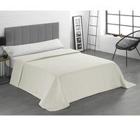 Donegal Collections Colcha Bouti Cama 90 - Colcha Cama 90/80 Lisa Acolchada y Reversible Marfil - Colchas Cubrecama Primavera Verano Fresca, Acolchado Fino y Microfibra Extrasuave