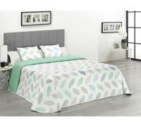 Donegal Collections Colcha Cama 105 - Colcha Bouti Cama 105/120 Estampada Reversible + 1 Cojin Tanble - Colcha Verano/Primavera - Acolchado Fino - Microfibra Extrasuave - Cubre Cama Multiusos
