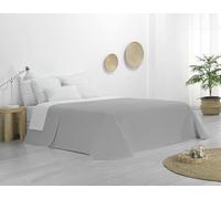 Donegal Collections Colcha de Verano Cama 105-200x260 cm Reversible Gris Claro Kay - Colchas de Verano Acolchado Fino Extra Suave Cubre Cama Multiusos para Primavera, Verano y Entretiempo