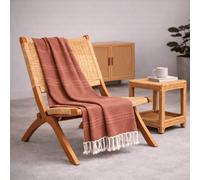 Donegal Collections - Colcha Multiusos 180x260 cm Naranja Arienzo - Manta Sofa Suave y - Plaid Foulard para Cama 4 Estaciones - Cubrecama, Manta, Jarapa Algodón Poliéster de Calidad