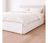 Donegal Collections Cubre Canapé Cama 150x190/200 cm Blanco Canda - Funda Somier Cubre Canapé Ajustable - Faldon Cama Transpirable y Antideslizante 70% Algodón 100% Fabricado en España