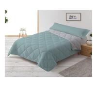Donegal Collections Edredón Nórdico Cama 135/140-220x220 cm Reversible Bicolor Aqua/Gris Claro - Relleno Nórdico Invierno/Otoño 300 gr/m² - Funda Nórdica Ligera 100% Fibra y Antiácaros
