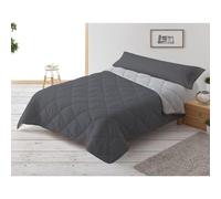 Donegal Collections Edredón Nórdico Cama 80/90-150x220 cm Reversible Bicolor Gris Oscuro/Gris Claro - Relleno Nórdico Invierno/Otoño 300 gr/m² - Funda Nórdica Ligera 100% Fibra y Antiácaros