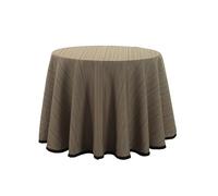 Donegal Collections Falda Mesa Camilla Redonda 110 cm Riby Beige - Tejido Primavera Verano - Faldillas Mesa Camilla con Altura para Mesa 75 cm - 50% Algodón 50% Poliester Fabricado en España