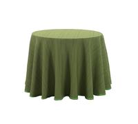 Donegal Collections Falda Mesa Camilla Redonda 110 cm Riby Verde - Tejido Primavera Verano - Faldillas Mesa Camilla con Altura para Mesa 75 cm - 50% Algodón 50% Poliester Fabricado en España