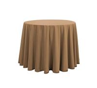 Donegal Collections Falda Mesa Camilla Redonda 80 cm Camel - Faldillas Mesa Camilla Invierno Altura Mesa 75 cm - Tejido Aterciopelado Ideal Otoño/Invierno, Fabricado 100% España