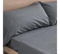 Donegal Collections - Funda de Almohada Pack 2X 70 - (2X 85x45 cm) Gris Oscuro - Protector de Almohada 50% Algodón 50% Poliéster - Funda Almohada Tacto Extra Suave Transpirable y Antiacaros