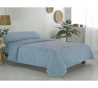 Donegal Collections Funda Nórdica Coralina Cama 150 Azul - Funda Nordica Cama 150 Coralina - Incluye 1 Funda de Almohada - Funda Nordica Tacto Extra Suave Ideal Invierno y Otoño 200 gr² Antiácaros