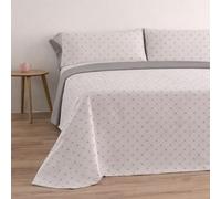 Donegal Collections - Juego de Sábanas 160x190 Llac Gris - Sábanas Cama 160-4 Piezas Sábana Bajera, Encimera y 2 Fundas de Almohada - Primavera Verano - Tacto Extra Suave Algodón Poliéster